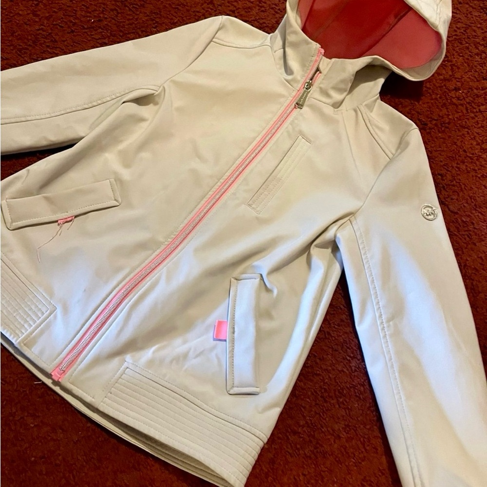 Sleek grey and pink Michael Kors MK Kids Jacket